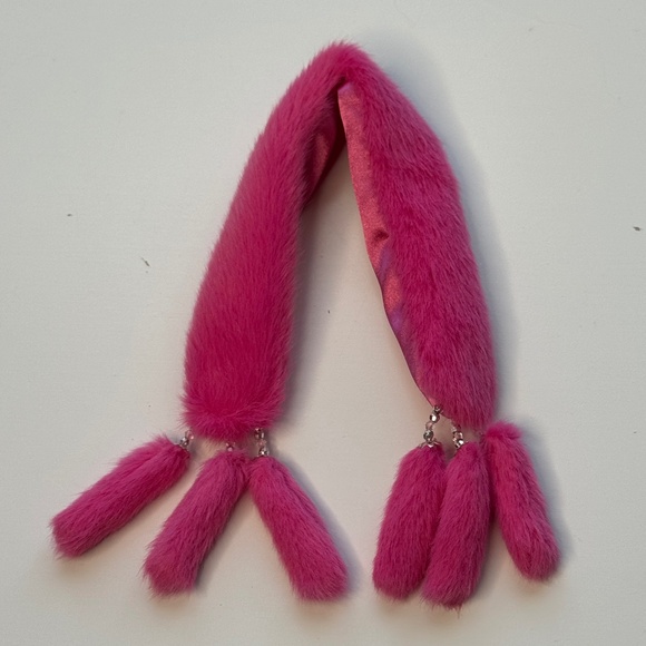 Fashion Doll Pink Glamour Fur Stole Poppy Parker Outfit Retro 60s Vintage Style - Picture 1 of 3